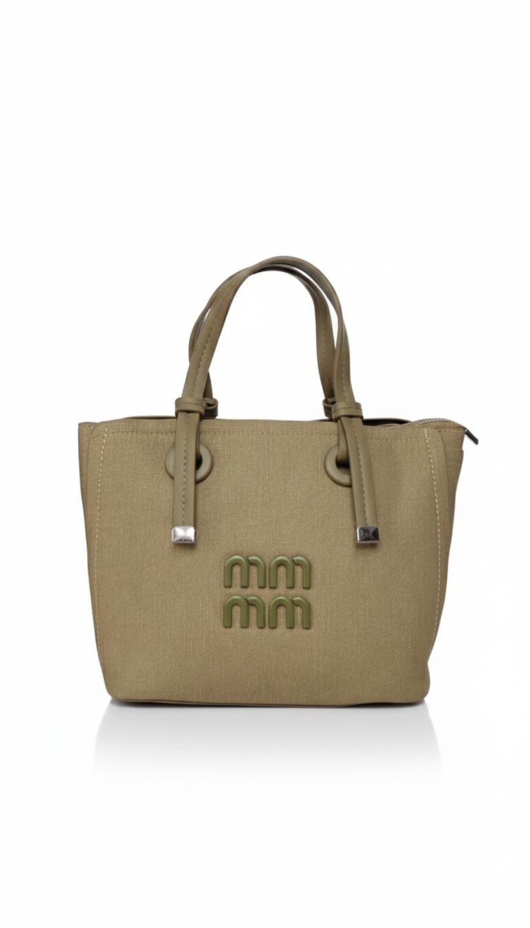 Premium Canvas Beige Elegant Handbag