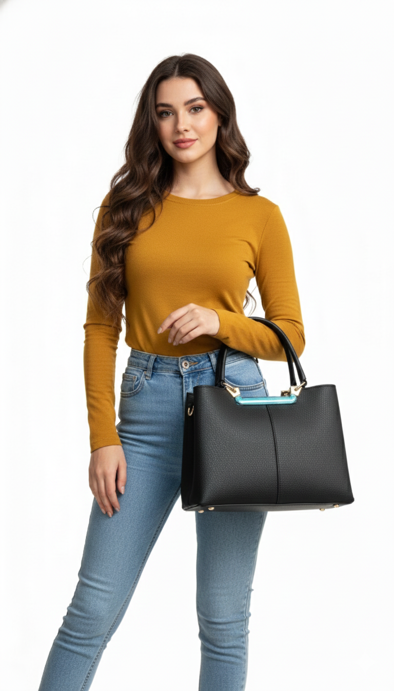 Premium Black Elegant Handbag