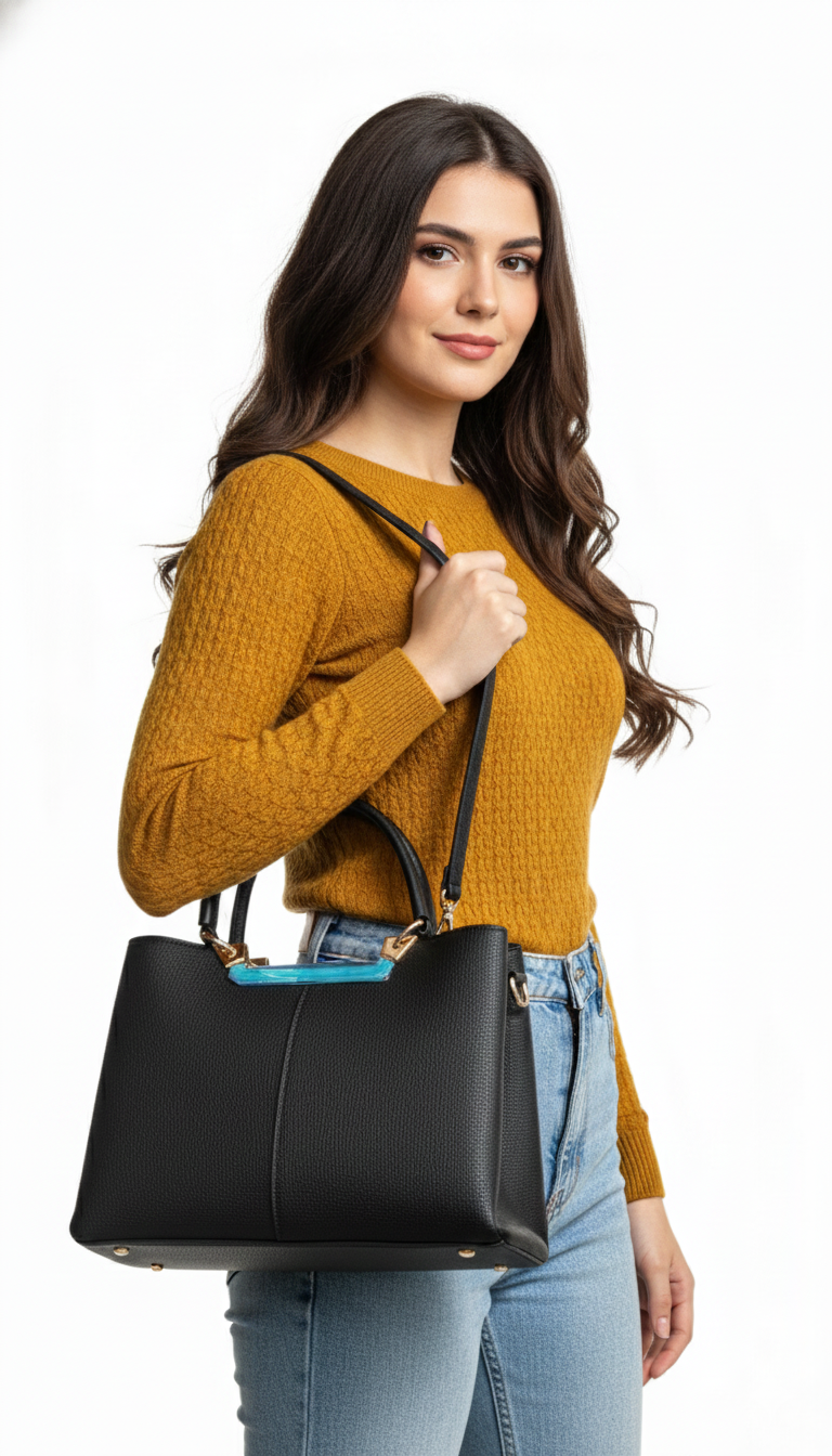 Premium Black Elegant Handbag