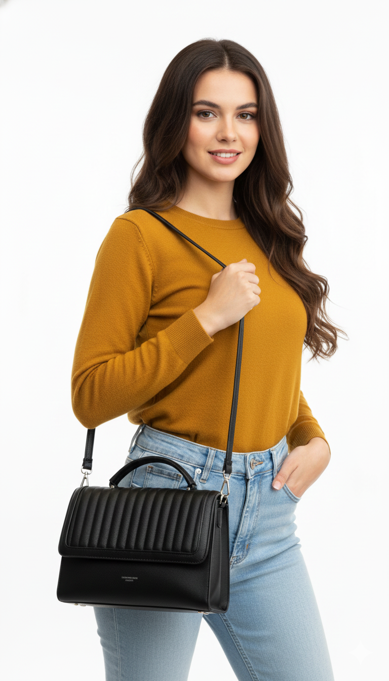 Premium Black Elegant Handbag