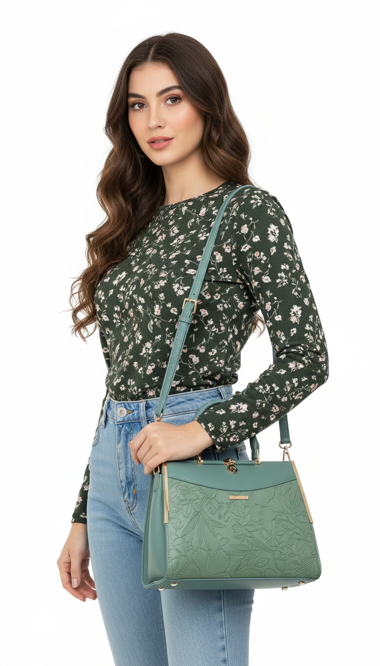 Premium Light Green Elegant Handbag