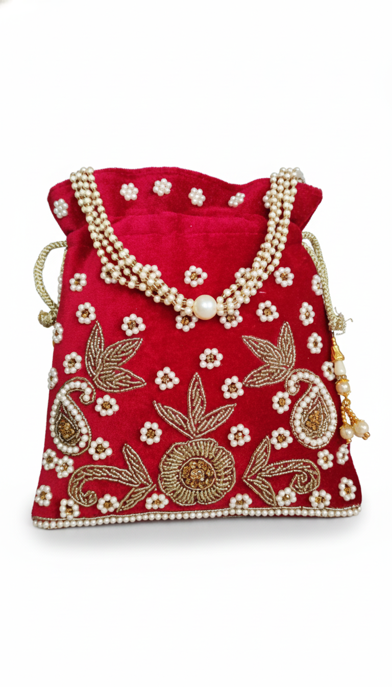 Premium Red Party Wear Handbag