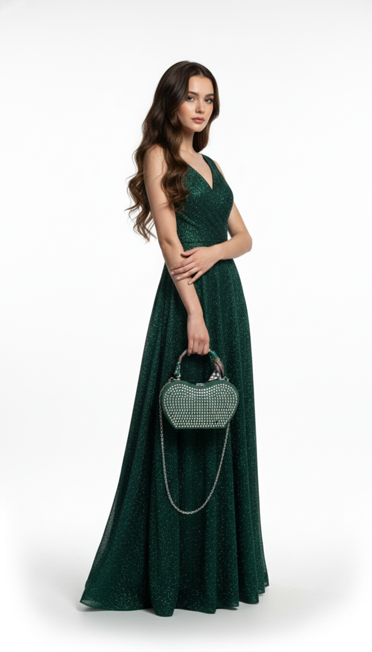 Premium Green Elegant Party Wear Handbag
