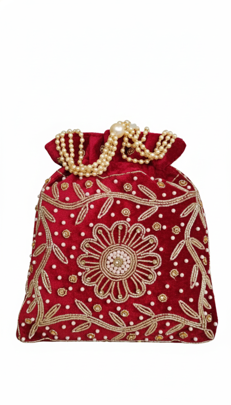 Premium Red Party Wear Handbag