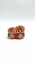 Pair Of Handmade And Hand-Painted Decorative Owl Showpieces, Often Made Of Wood Or Metal