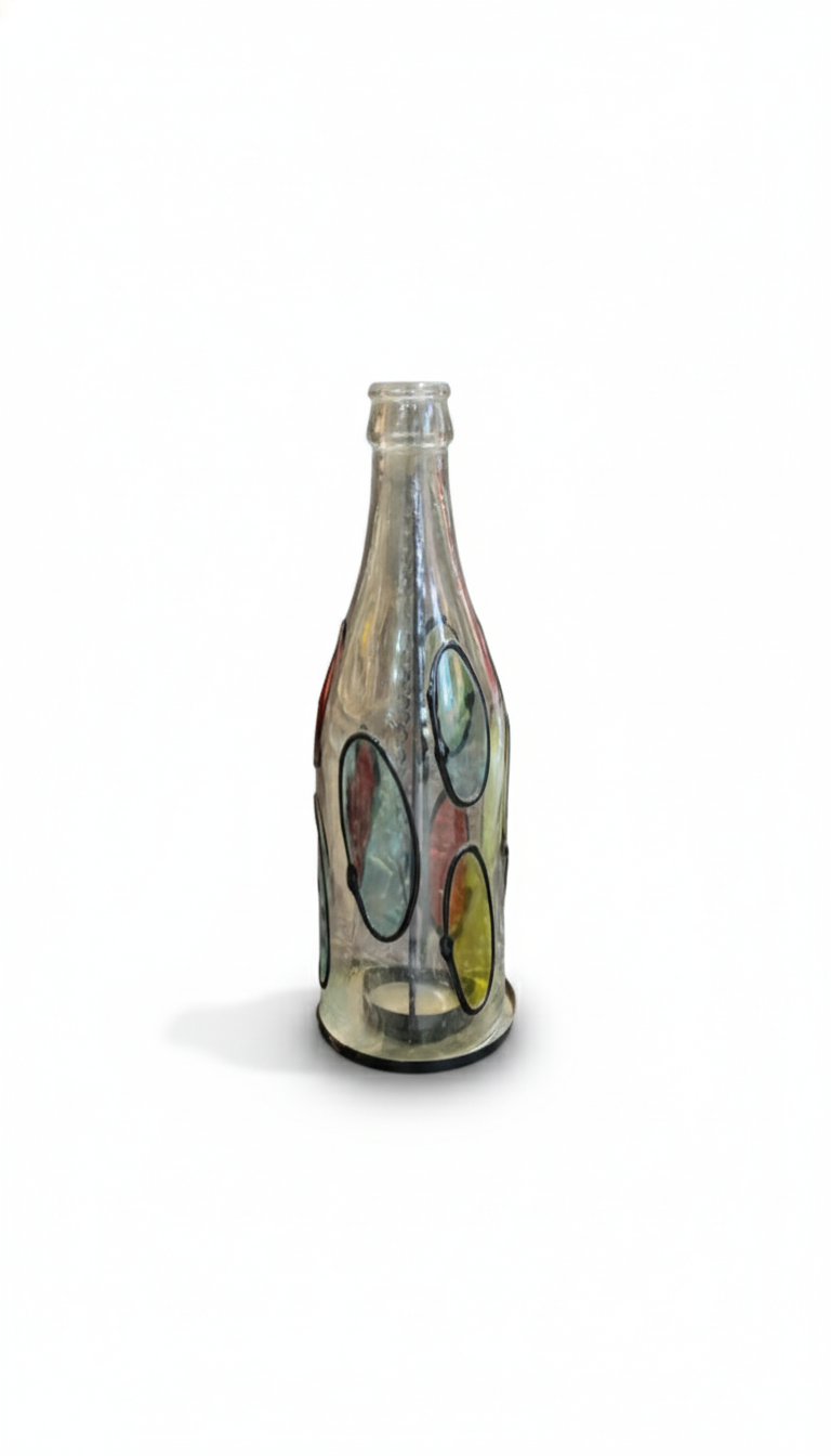 Bottle Shaped Garden Lantern - Hanging Tea Light Candle Holder