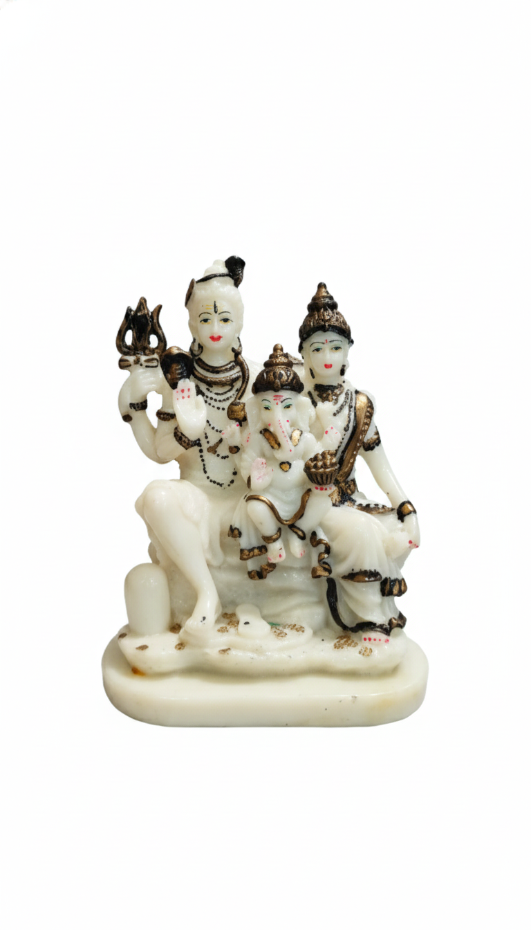 Statue Of The Hindu Deities, The Shiva family