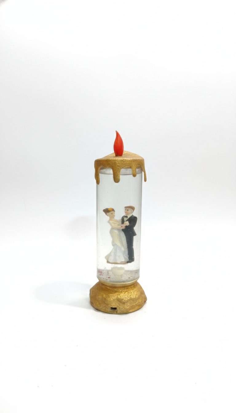 Romantic Couple Glitter LED Candle Light