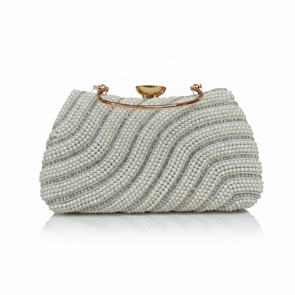 Super Classic White Elegant Partywear Clutch