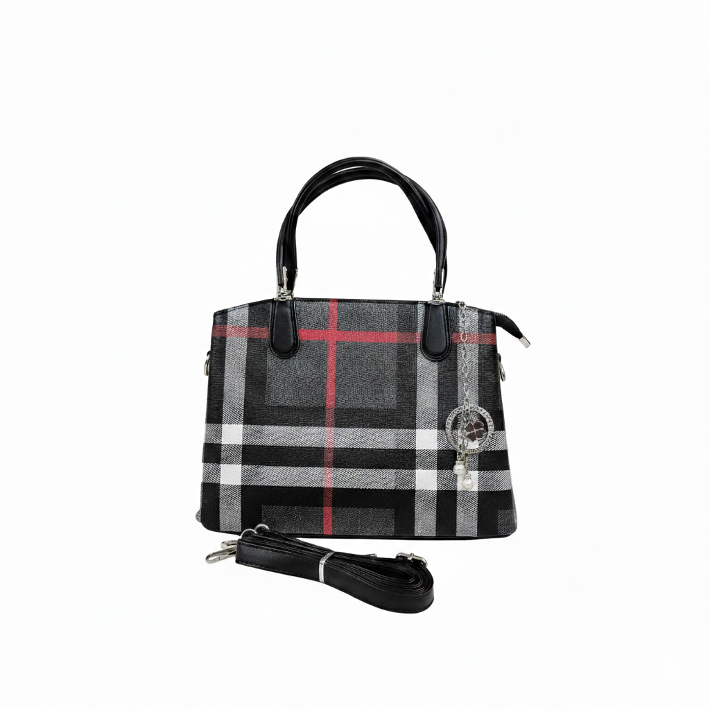 Super Classic Black check Elegant Handbag