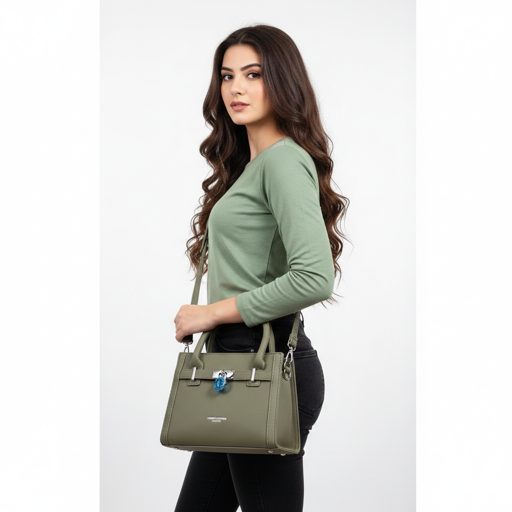 Super Classic Olive Green Elegant Handbag
