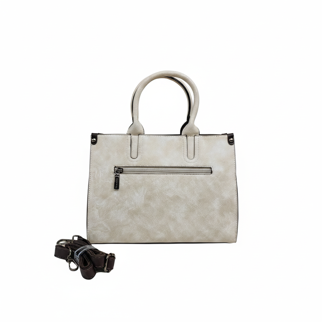 Super Classic Beige Brownish Gold Floral And Scrollwork Elegant Handbag
