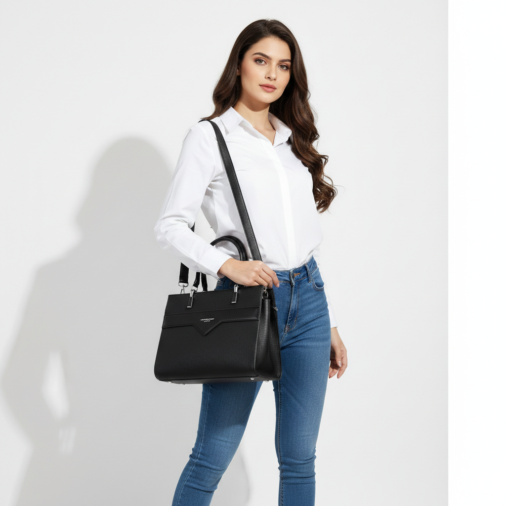 Super Classic Black Elegant Handbag