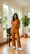 Women Mustard Yellow Imported Cotton Coord Set