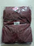 Women Maroon Embroidered Cotton Cordset