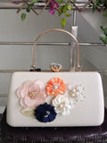 Women Beige Clutch Bags Pu Leather