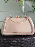 Women Rose Gold Border Bridal Clutch