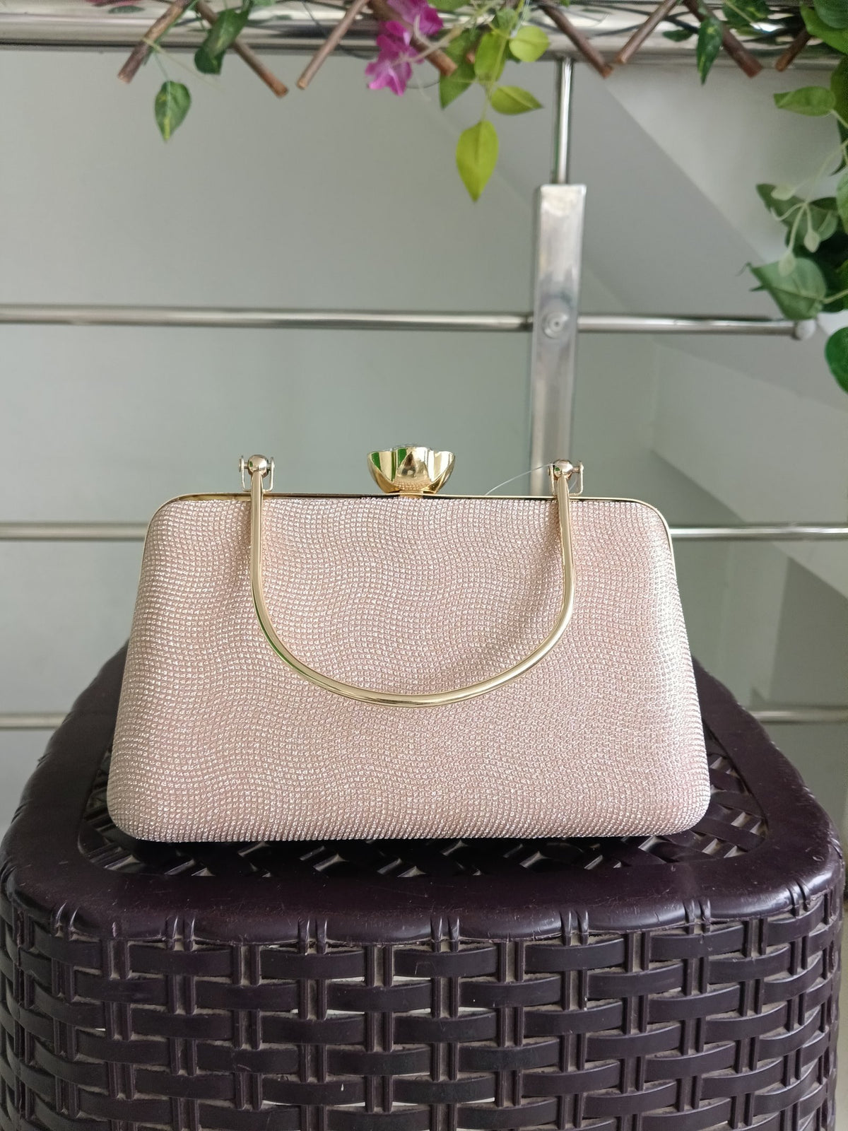 Women Gold Clutch Bags Pu Leather