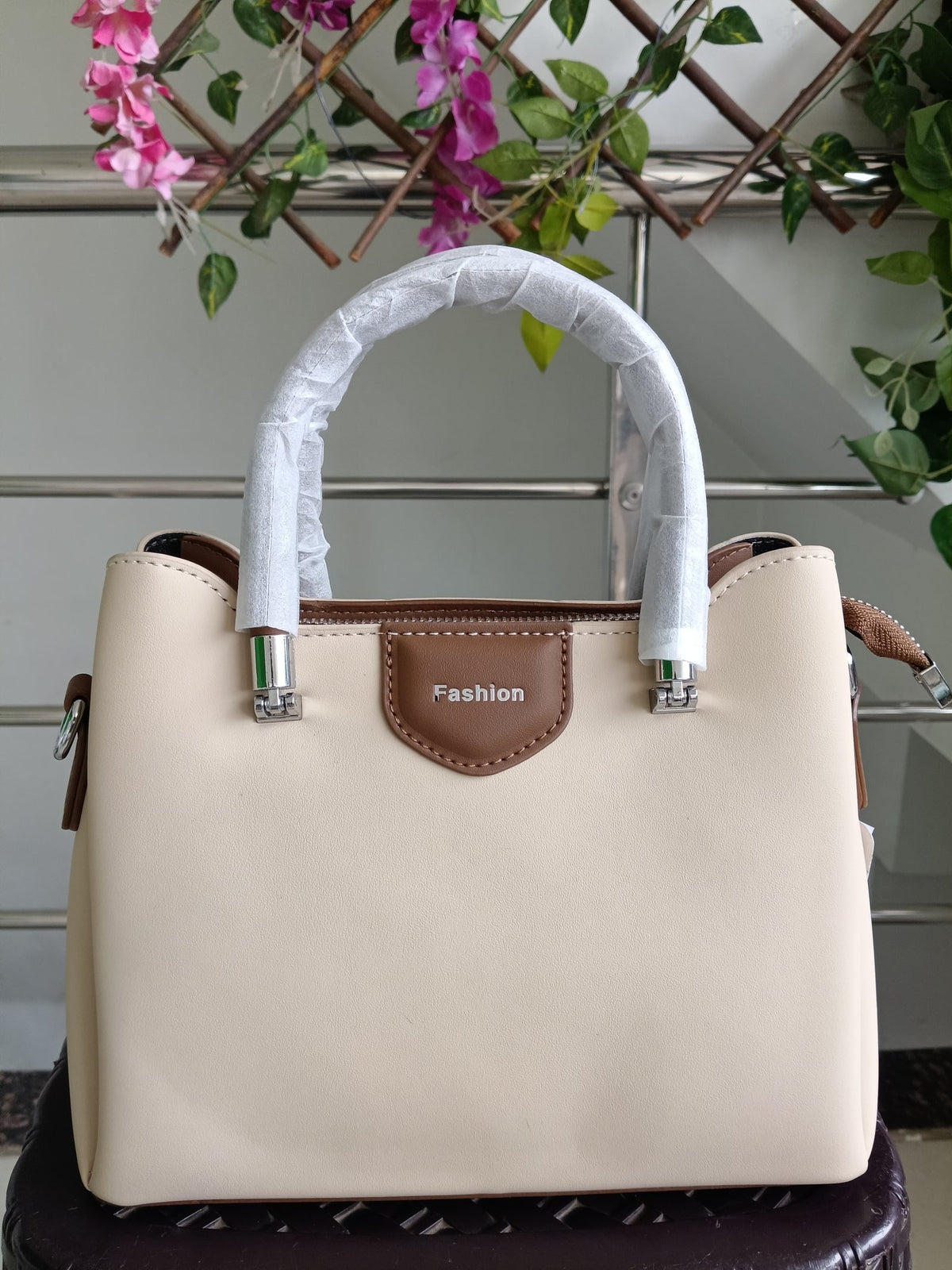 Women Beige Belt Bags Pu Leather