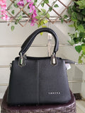 Women Black Baguette Handbags Pu Leather
