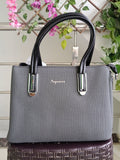 Women Black Baguette Handbags Pu Leather