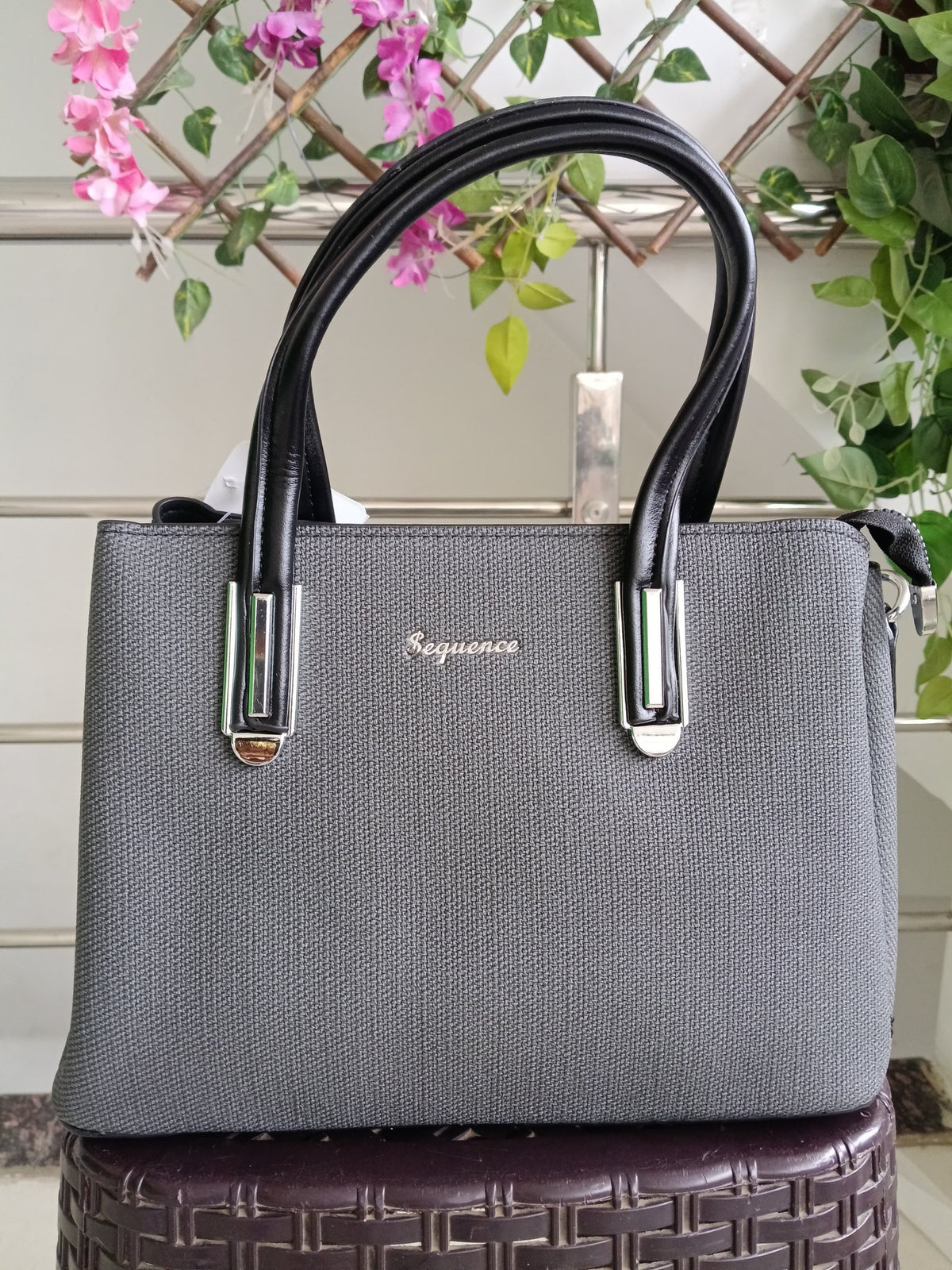 Women Black Baguette Handbags Pu Leather