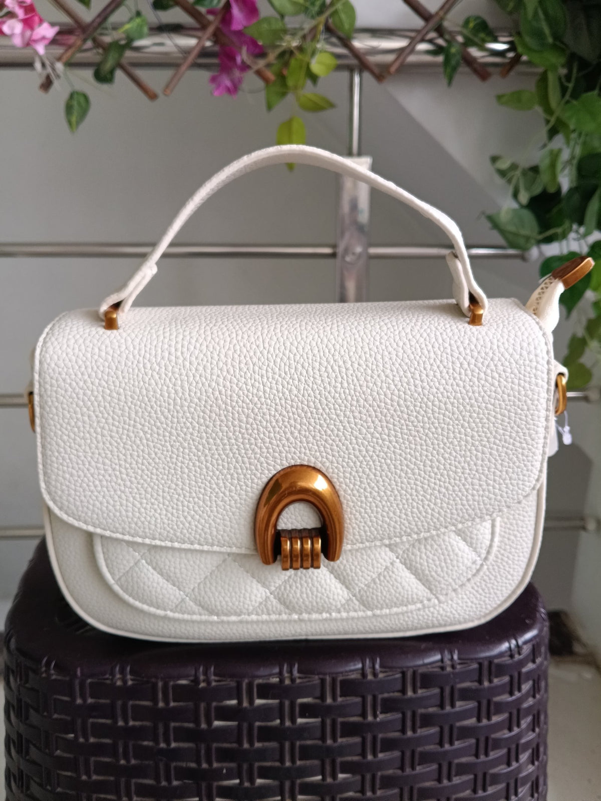 Women White Shoulder Bags Pu Leather