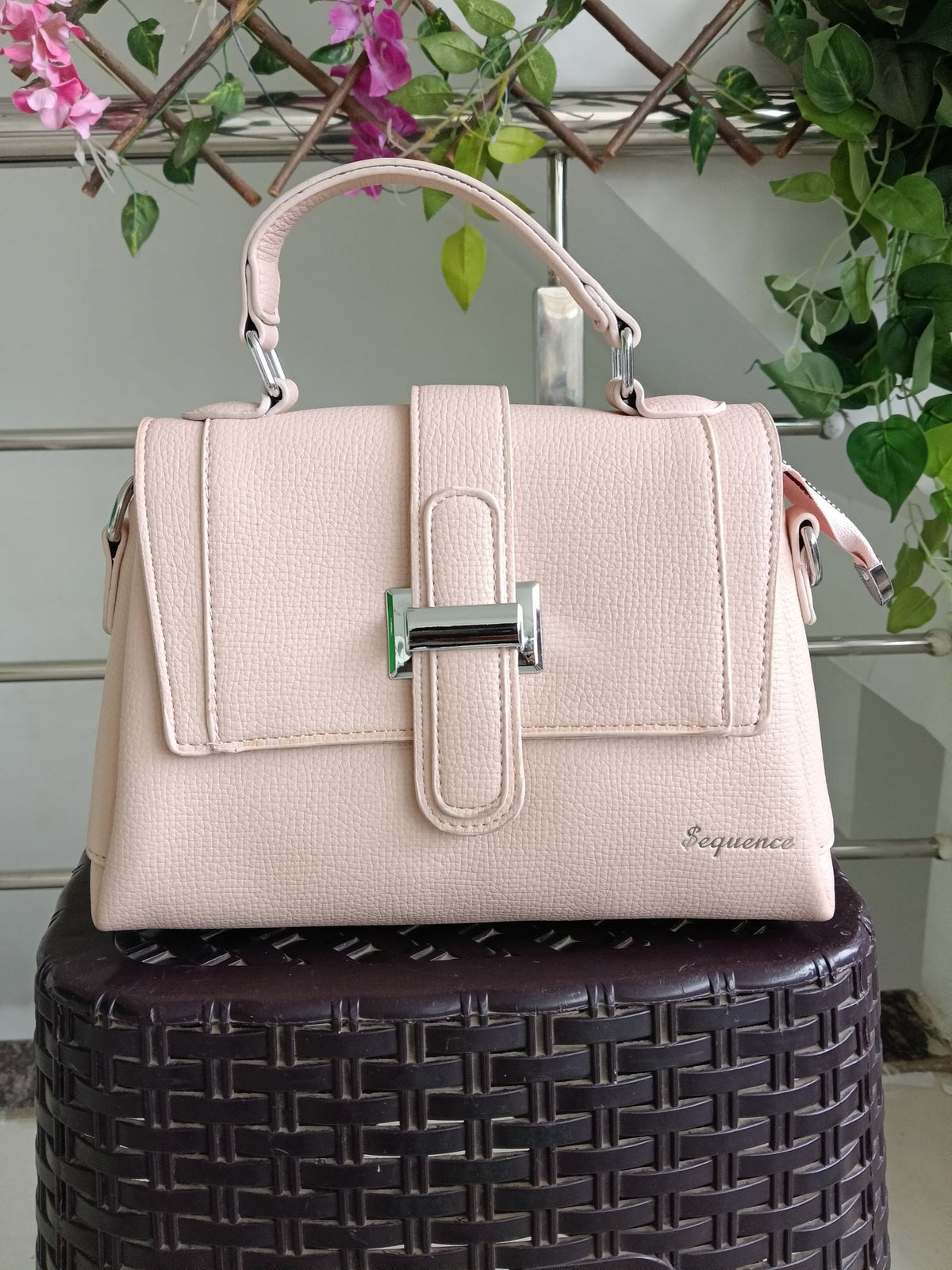 Women Beige Shoulder Bags Pu Leather