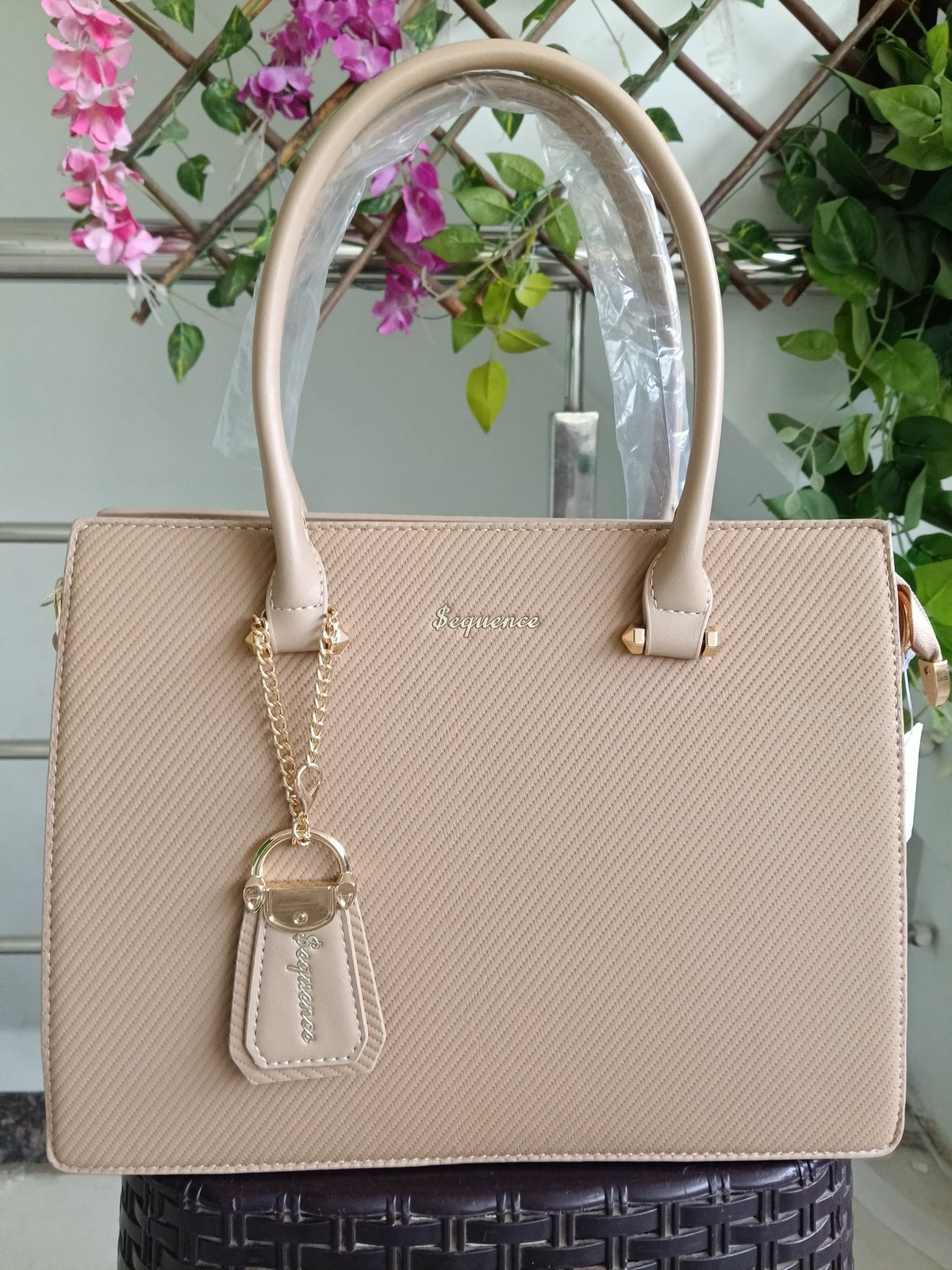 Women Beige Shoulder Bags Pu Leather