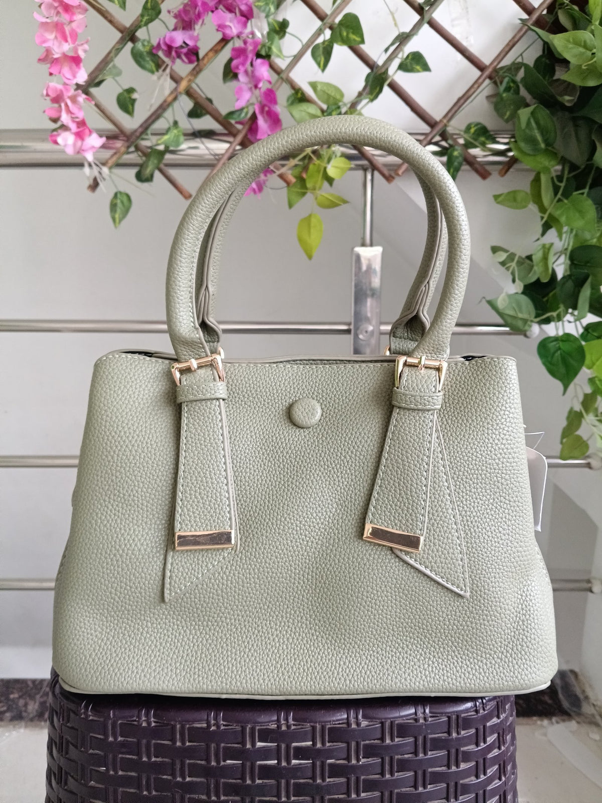 Women Green Shoulder Bags Pu Leather