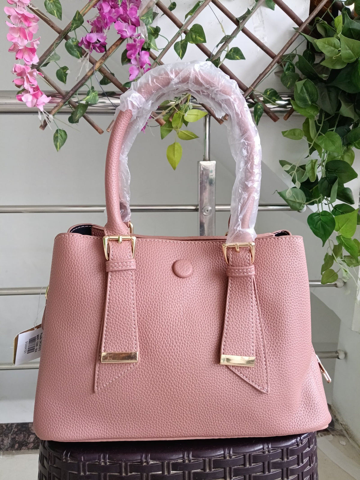 Women Pink Satchel Bags Pu Leather