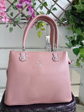 Women Nude Pink Classic Office Tote Pu Leather Bags