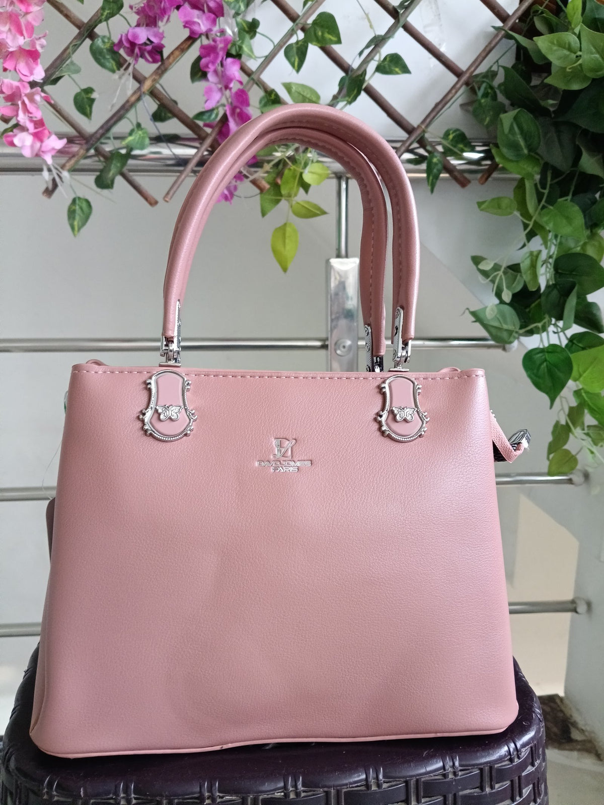 Women Nude Pink Classic Office Tote Pu Leather Bags