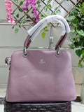 Women Dusty Lavender Satchel Pu Leather Handbags