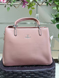 Women Baby Pink  Pu Leather Satchel Bag