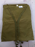 Women Green Embroidered Cotton Kurta Pant Dupatta