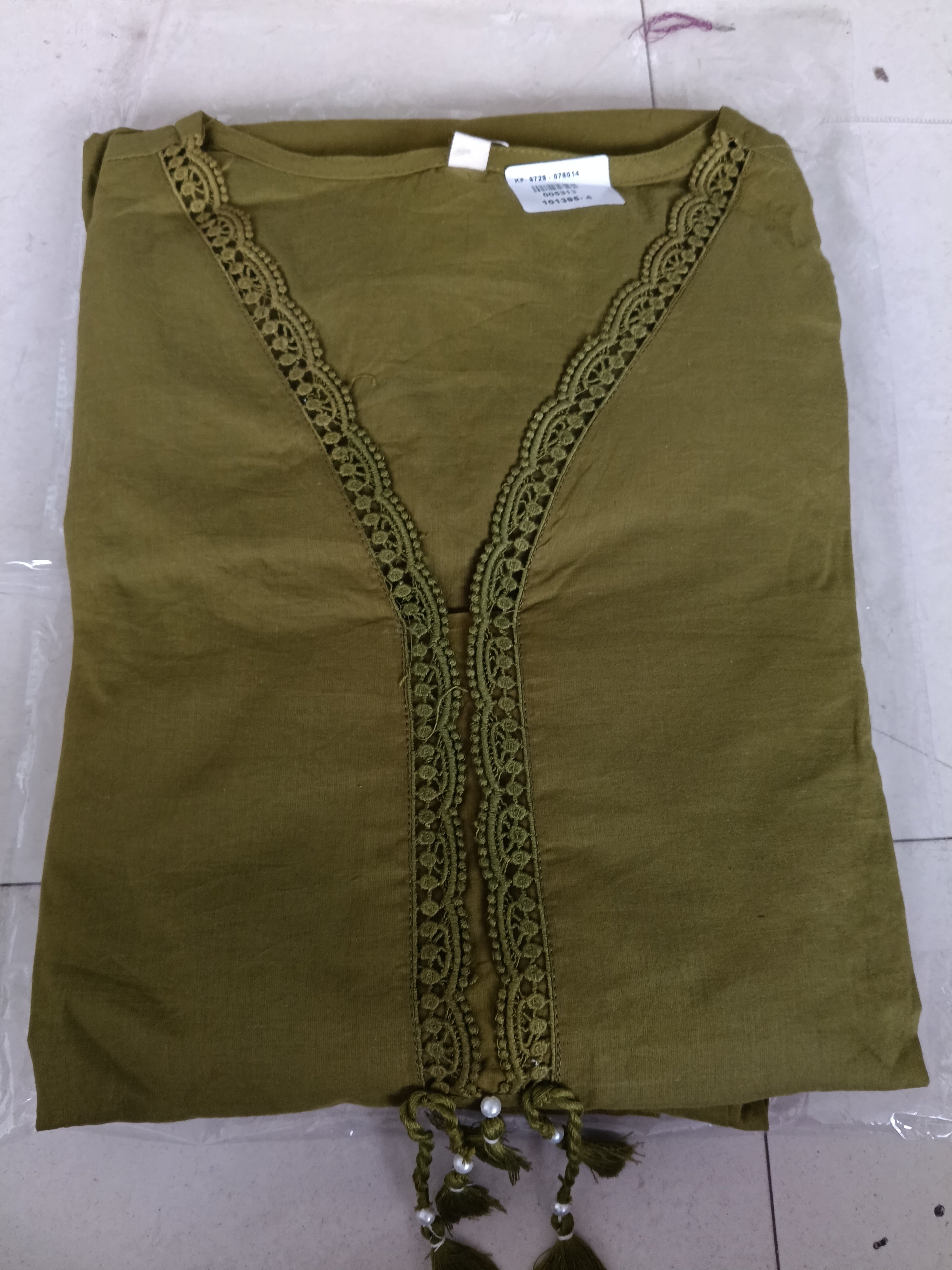 Women Green Embroidered Cotton Kurta Pant Dupatta