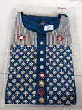Women Blue Mirror Cotton Kurta Pant Dupatta