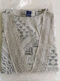 Women Beige Embroidered Cotton Kurta Pant