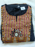 Women Brown Mirror Cotton Kurta Pant Dupatta