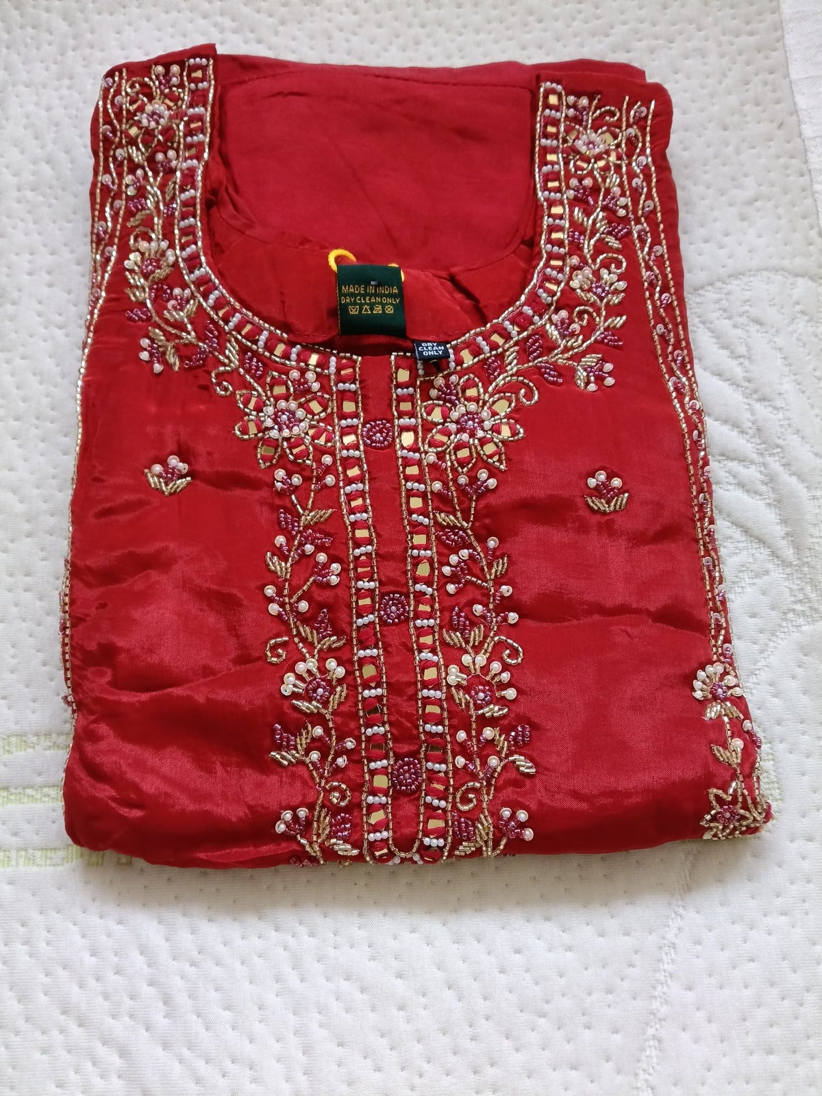 Women Rust Embroidered Other Kurta Pant Dupatta