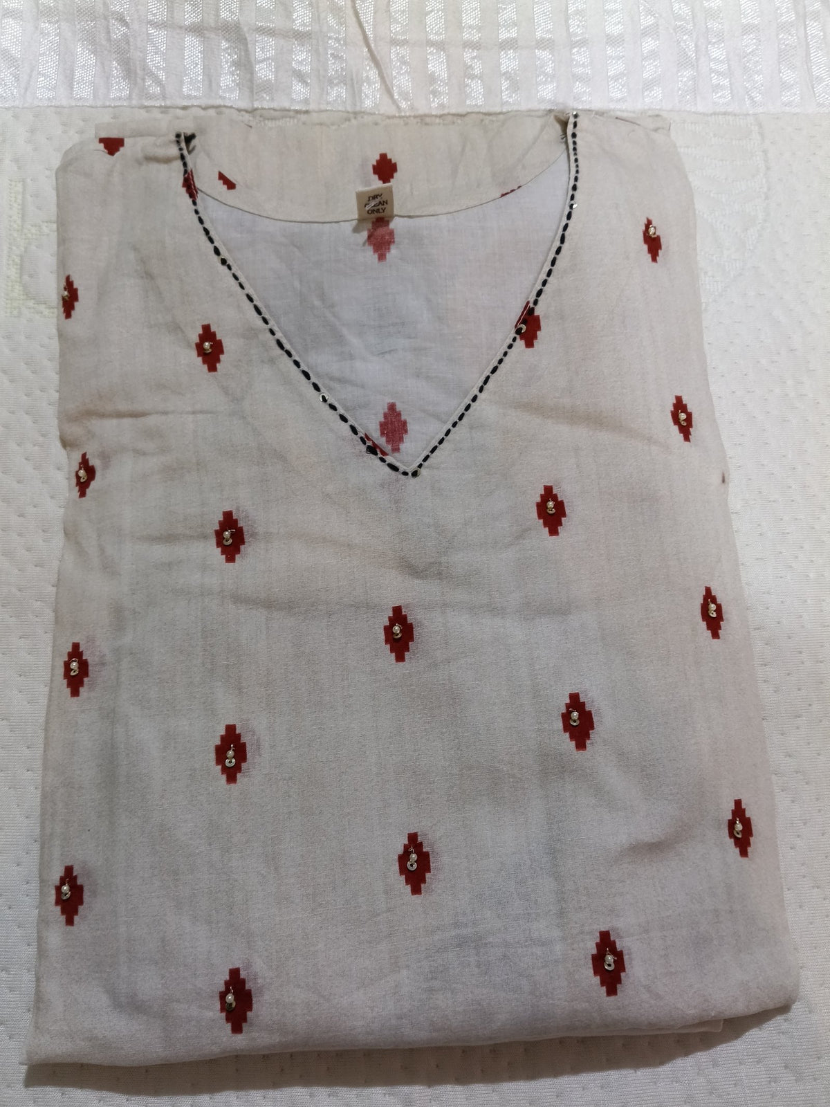 Women Beige Printed Cotton Kurta Pant Dupatta