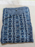Women Blue Embroidered Cotton Kurta Pant Dupatta