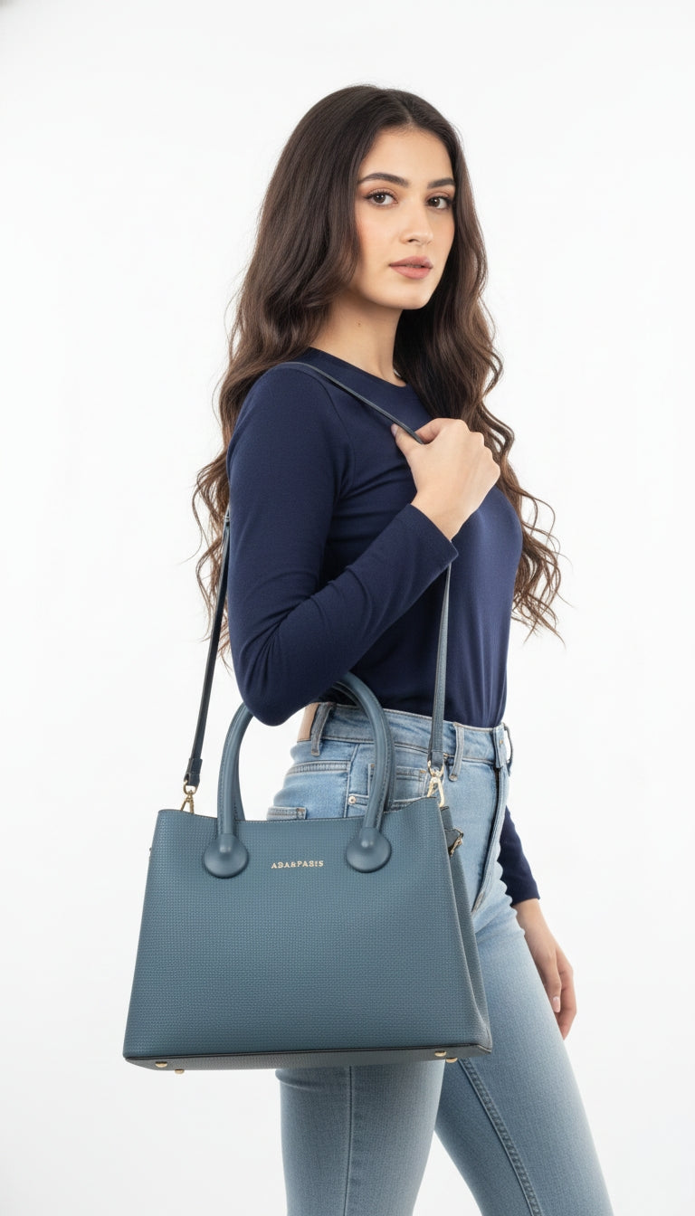 Super Classic Gray Elegant Handbag