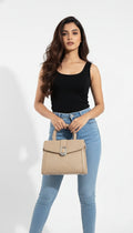Premium Beige Elegant Handbag