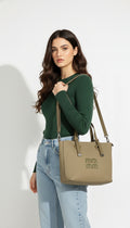 Premium Canvas Beige Elegant Handbag