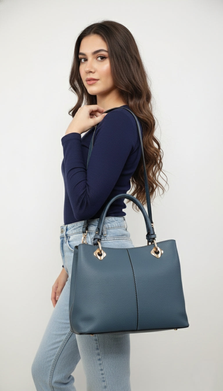 Premium Blue Elegant Handbag