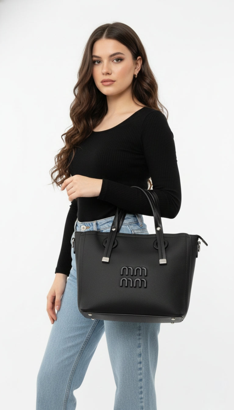 Premium Black Elegant Handbag