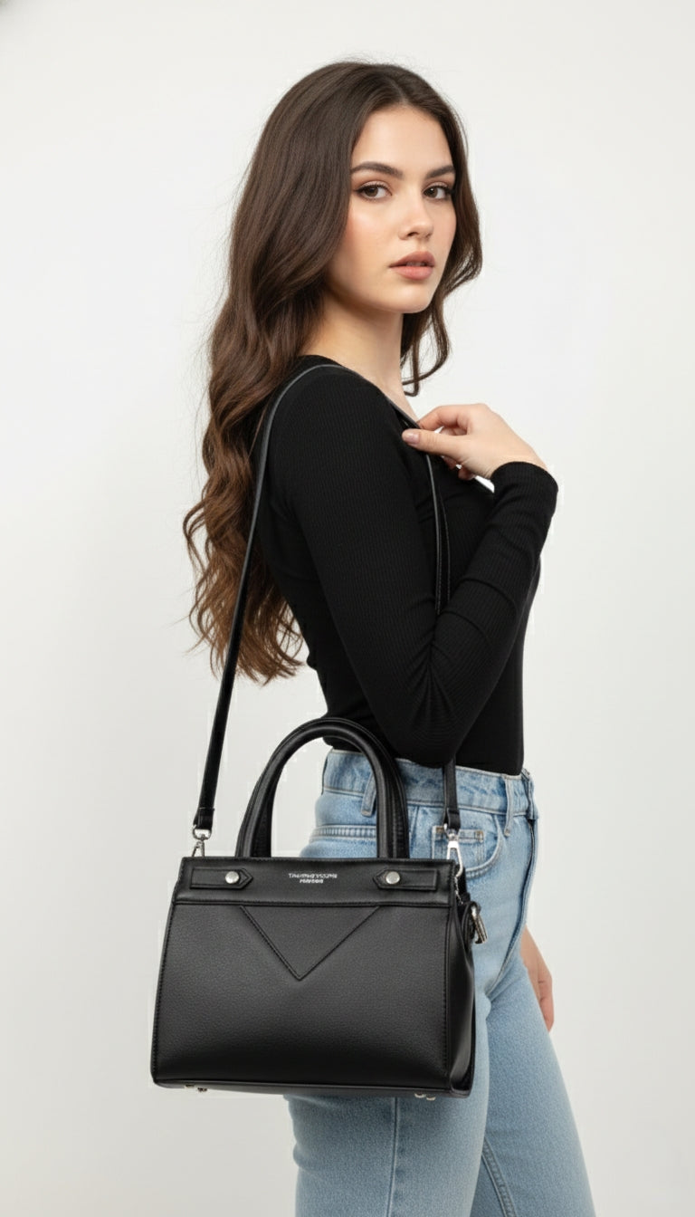 Premium Black Elegant Handbag