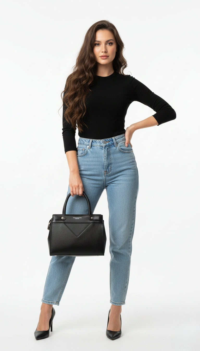 Premium Black Elegant Handbag